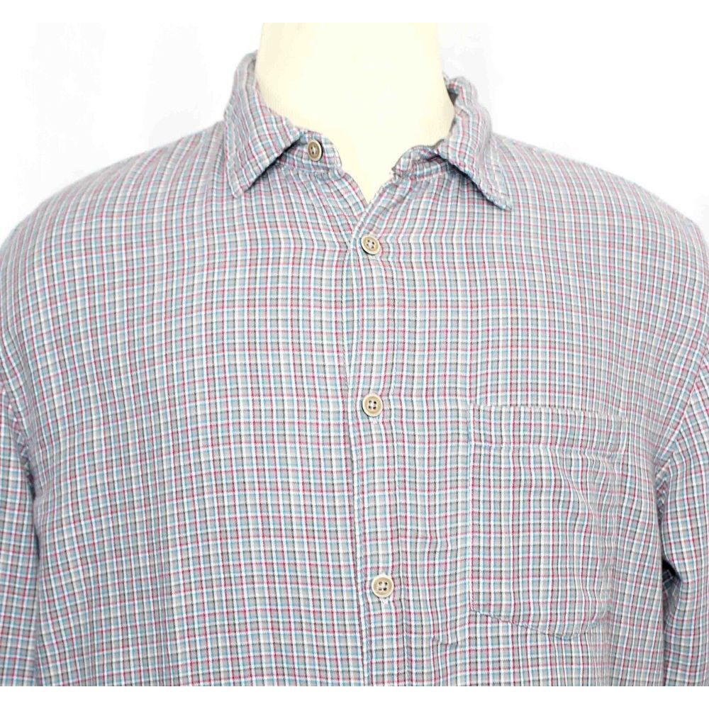Carbon2Cobalt Check Long Sleeve Button‎ Flannel Shirt 133333 Mens Size Large - Picture 2 of 5